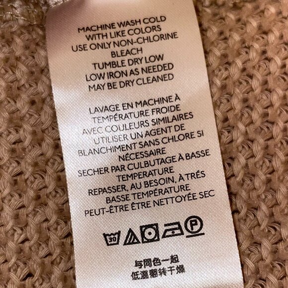 Free People We The Free She’s a Keeper Sweater Tan Pullover Size Medium - Picture 4 of 15